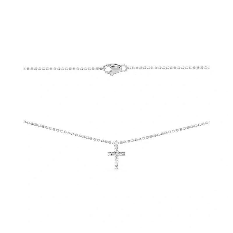 

High Quality Cross Charm Necklace Paved AAA Zircon Stone Adjustable Chain for Women Party Gift Jewelry