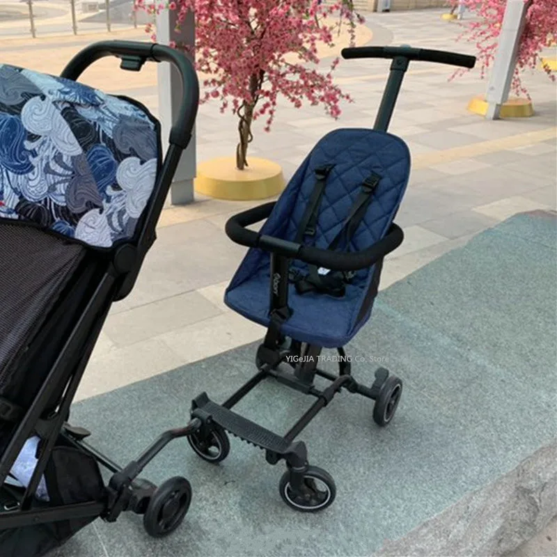 2 In 1 Rit Op Kinderen Vliegtuig Kinderwagen Met Connector, draagbare  Kinderwagen Buggy Kinderwagen Kan Link Met Single Wandelwagen Voor 2  Baby|stroller high landscape|baby strollersit high stroller - AliExpress