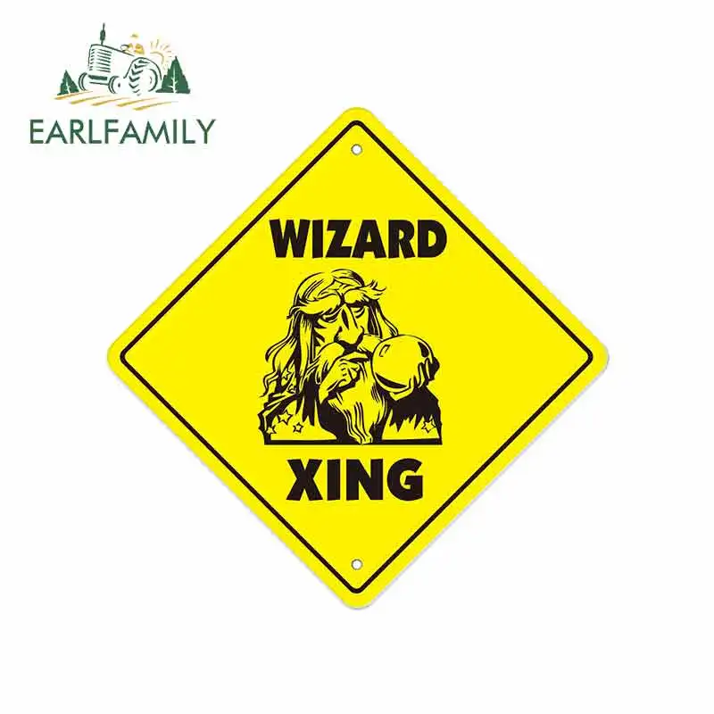 EARLFAMILY 13cm x 13cm for Wizard Crossing Zone Funny Car Stickers Bumper RV VAN Fine Decal JDM Vinyl Car Accessories Oem