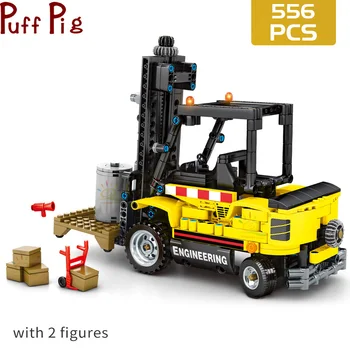 

556pcs City Engineering Forklift Truck Building Blocks Technic Construction Transport Birthday Gifts Toys for Children