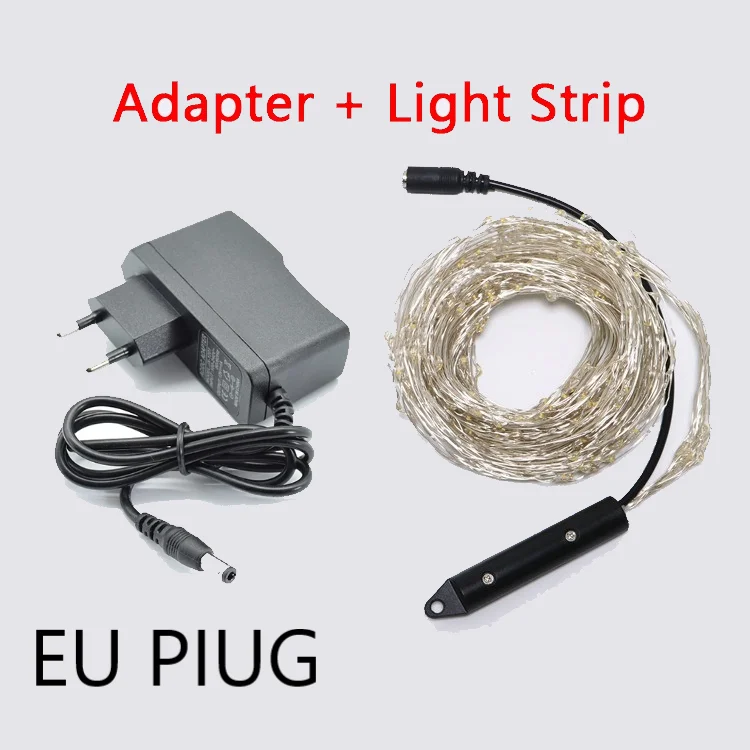 

2M 10 Branches 200 LEDs String Fairy Lights christmas Decorations For Home Outdoor LED Light Decoration With DC Adapter Holiday