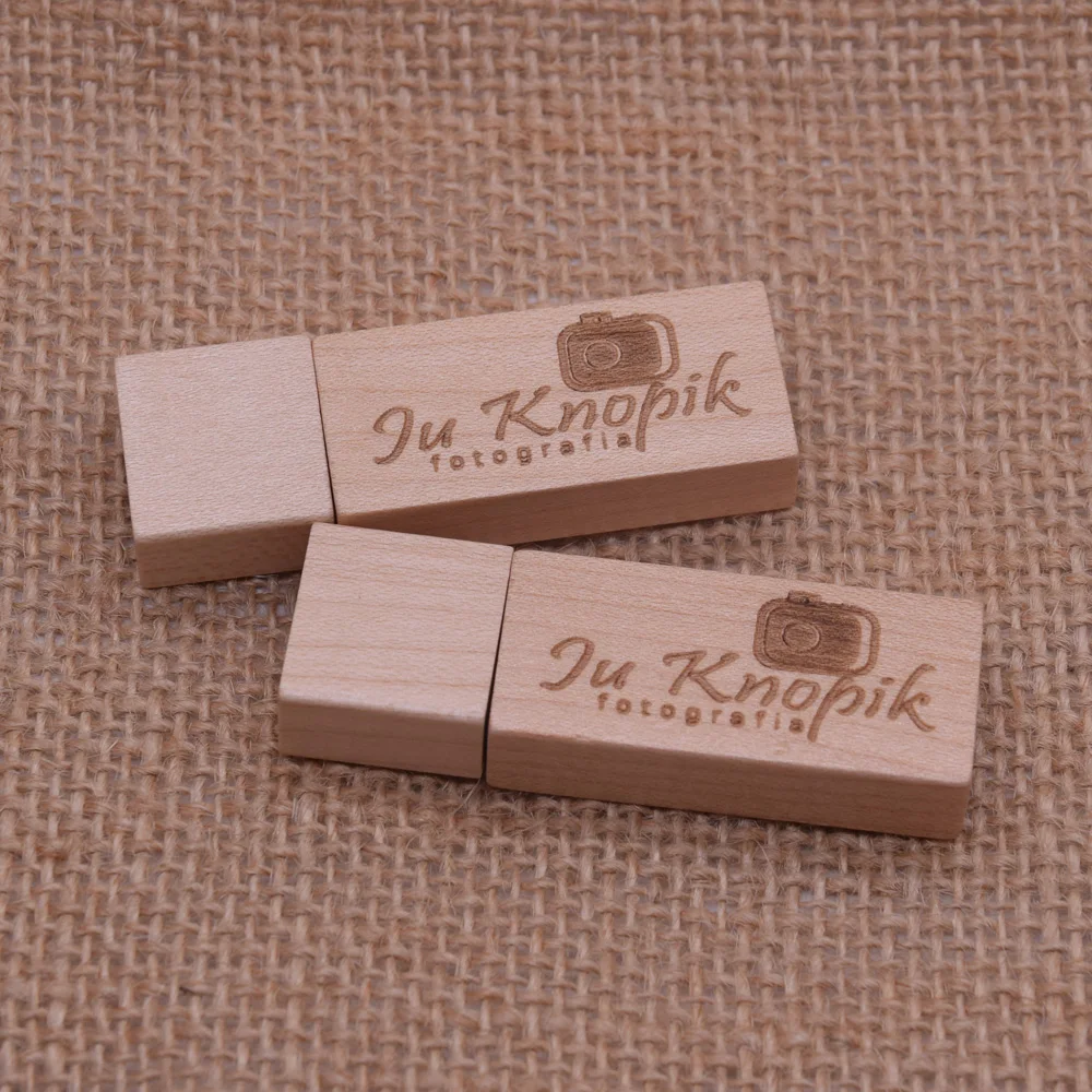 Деревянный USB + Maple Box флеш накопитель 2 0 Флешка 8 ГБ 16 32 4 U диск Пользовательский