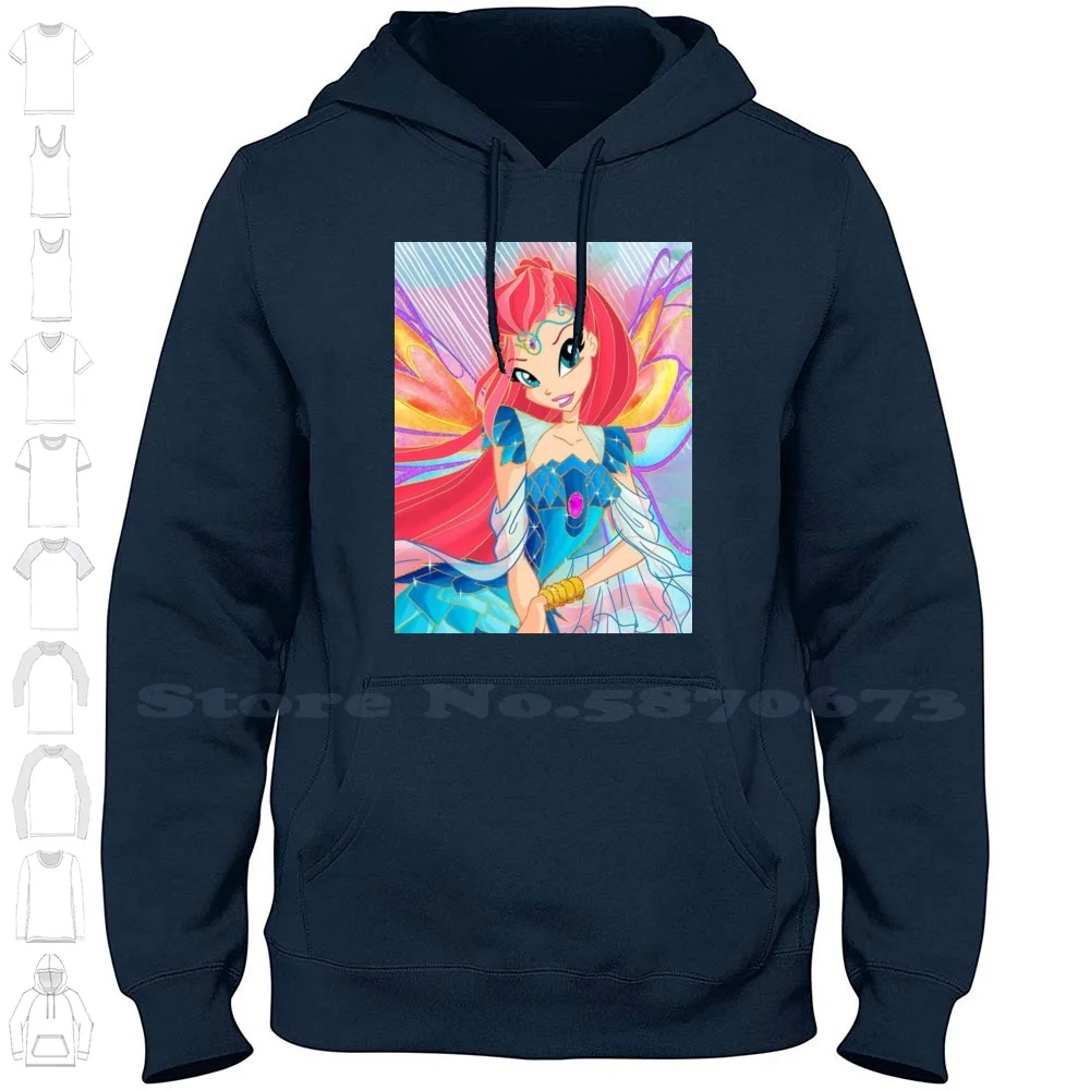 Bloom-Felpa Con Cappuccio Per Uomo Donna Bloom Cartoon Magic Winx Comic