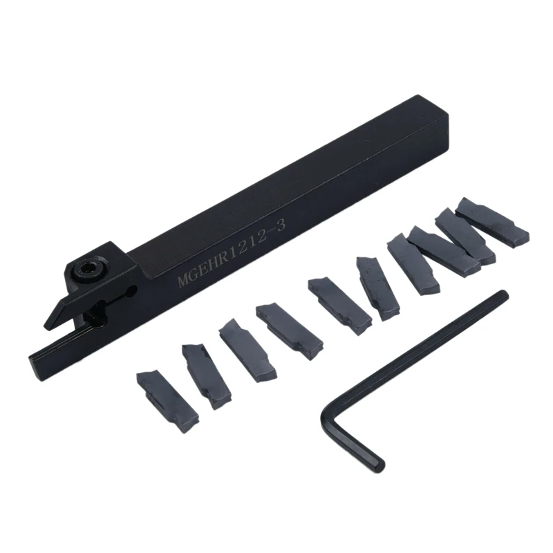 10x MGMN300 Insert &MGEHR12123 Lathe CutOff Grooving Parting Tools