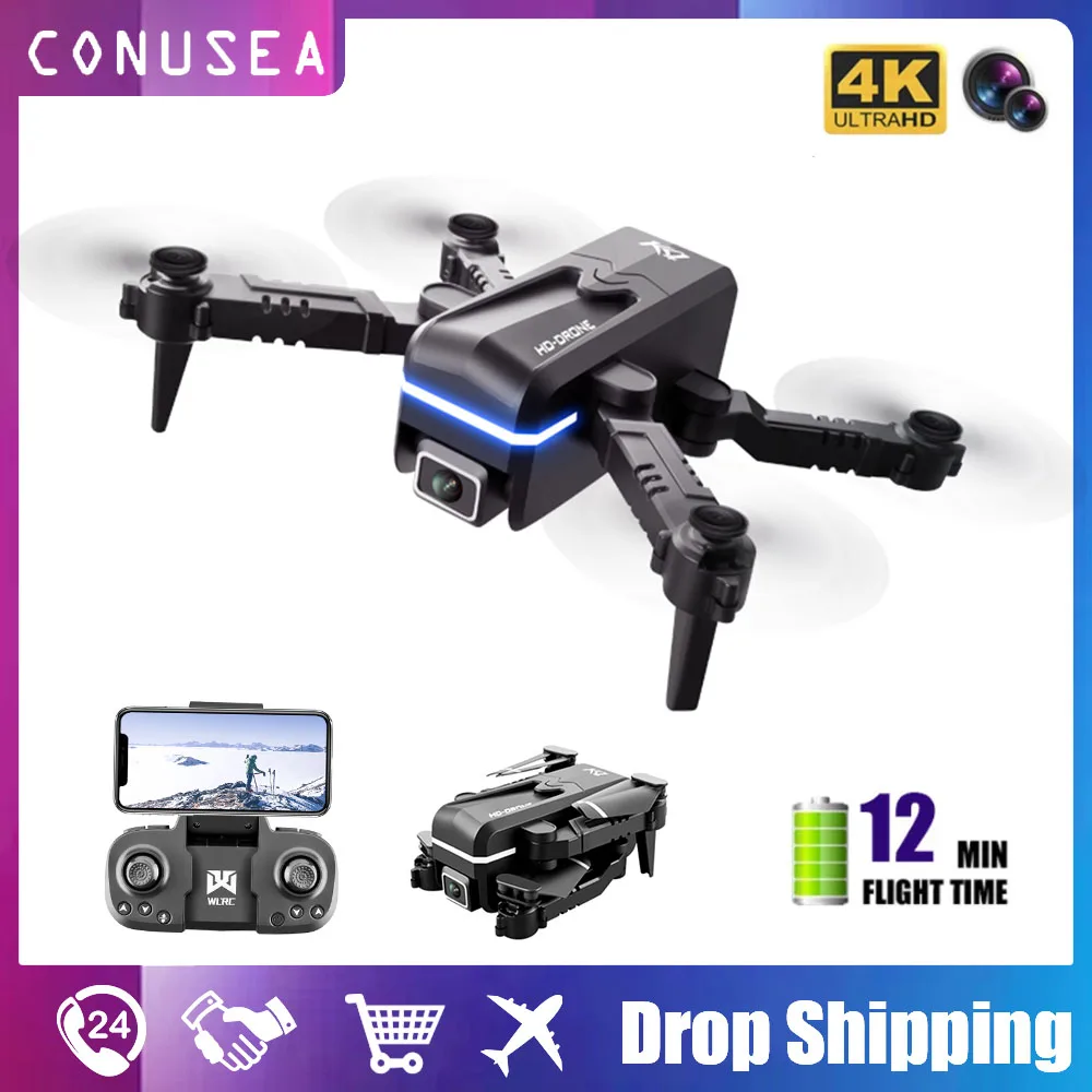 Mini Dron con cámara 4K Hd, cuadricóptero con Wifi, Fpv, retorno automático, helicóptero, juguete, 2021 KK1