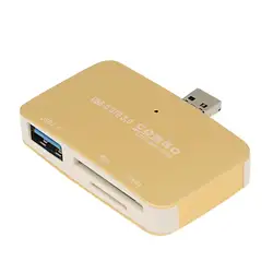 Алюминиевый сплав Универсальный USB3.0 и Micro USB 2 в 1 интерфейс Поддержка USB 3,0 концентратор безопасности цифровая карта памяти TF кард-ридер