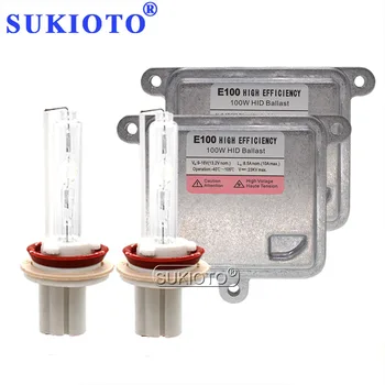 

SUKIOTO 100W H7 Xenon HID Bulb Kit Car Headlight H1 H3 H8 H11 HB3 HB4 D2H Auto Lamp Bulbs 12V HID Conversion Ballast Reactor