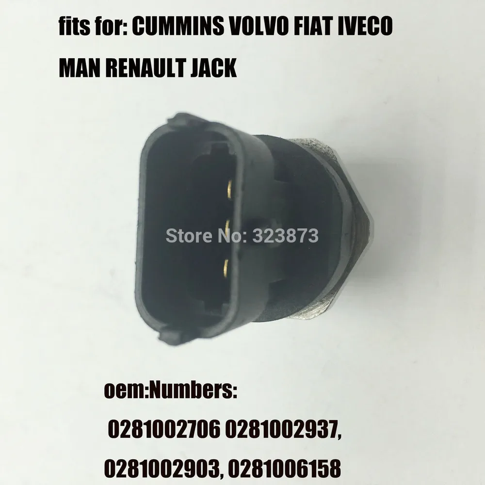 High Quality 1800 Bar Fuel Pressure Sensor 0281002937 0281002706 0281002903 For Cummins for Volvo Iveco Man for Fiat Rena .
