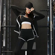 Осенне-зимняя одежда для йоги и бега, спортивный комплект, пальто с капюшоном и длинными рукавами, новые стильные топы, свободный женский костюм для фитнеса