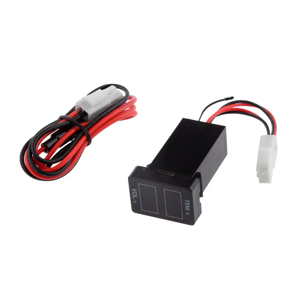 LED Battery Voltmeter Monitor Thermometer For Toyota Prado 150 Landcruiser 200 4Runner | Автомобили и - Цена: 845,65 - 1 223,05 руб.
