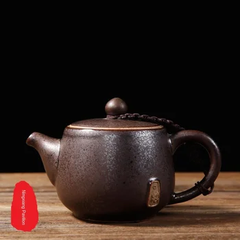 

Ningxiangge Ceramic Tea Set Mini Kung Fu Teapot Colored Glaze Japanese Style Single Pot