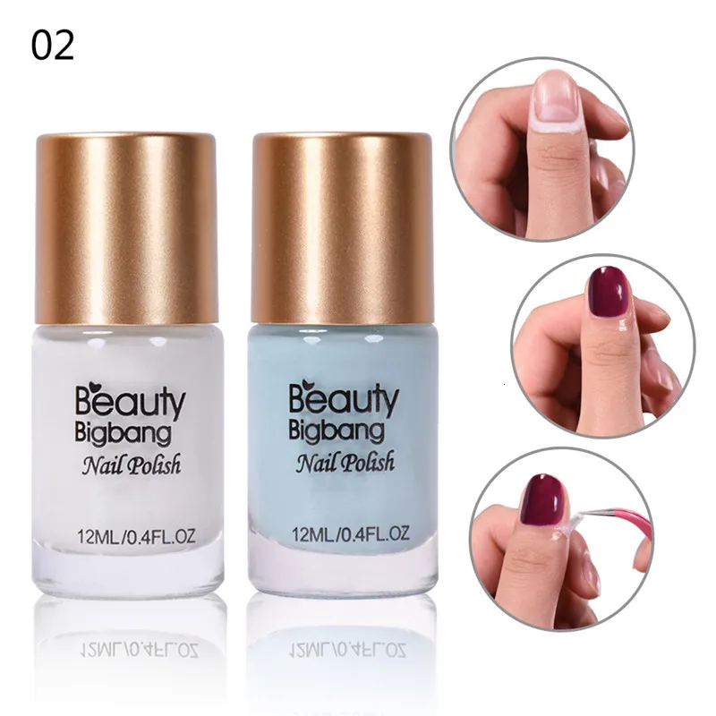 BeautyBigBang 2 бутылки лак для ногтей набор 12 мл отклеивающая лента для ногтей жидкая латексная защита для кутикулы для маникюра гель лак для ногтей - Цвет: 2C