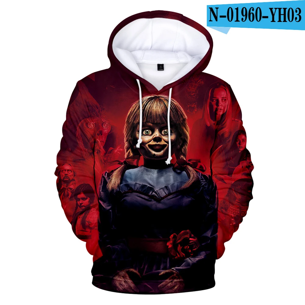 3D Подходящие 3D толстовки Annabelle, мужские свитшоты, модные женские толстовки с 3D принтом, красные пуловеры, осенние толстовки Annabelle, топы - Цвет: 3D