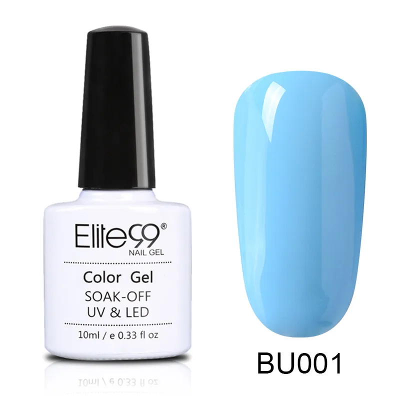 Elite99 10 мл сверкающий Платиновый УФ-гель для ногтей мерцающий Маникюр замачивающийся лак для ногтей Полупостоянный Гель-лак - Цвет: BU001