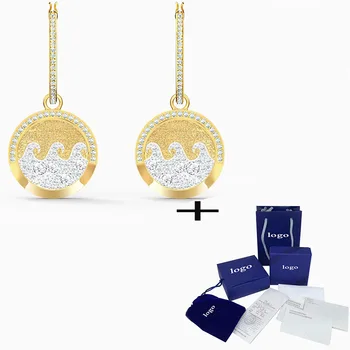 

SWA 2020 New Unique Design Shine Wave Earrings, Charming And Shiny Wave Horizon Pattern Is The Best Birthday Gift For Wife