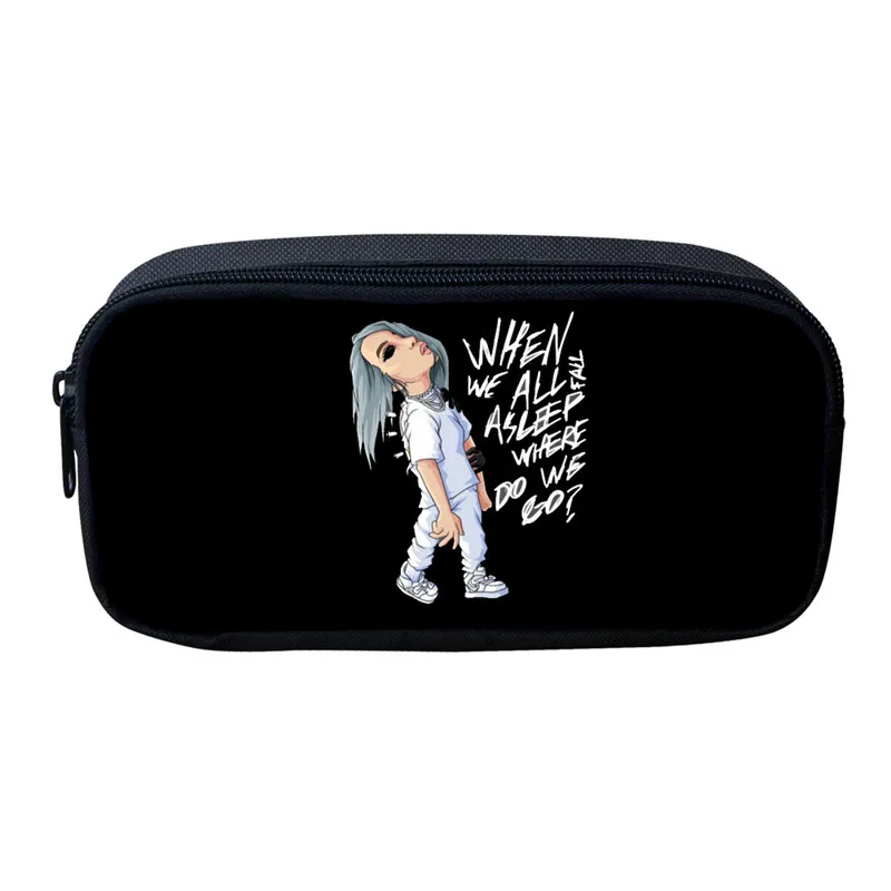 as picture THIKIN Billie Eilish 3 шт./компл. Рюкзак Back To School детская книга мешок для маленькой девочки распылитель ранцевого типа для подростков Mochila Escolar - Цвет: as picture