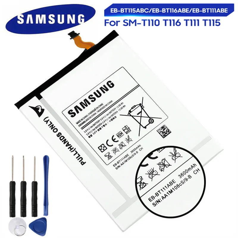 Оригинал Samsung Galaxy T115 T116 планшет батарея EB-BT111ABE 3600 мАч для Tab 3 Lite 7 0 &quotT115 SM-T110 SM-T111 |