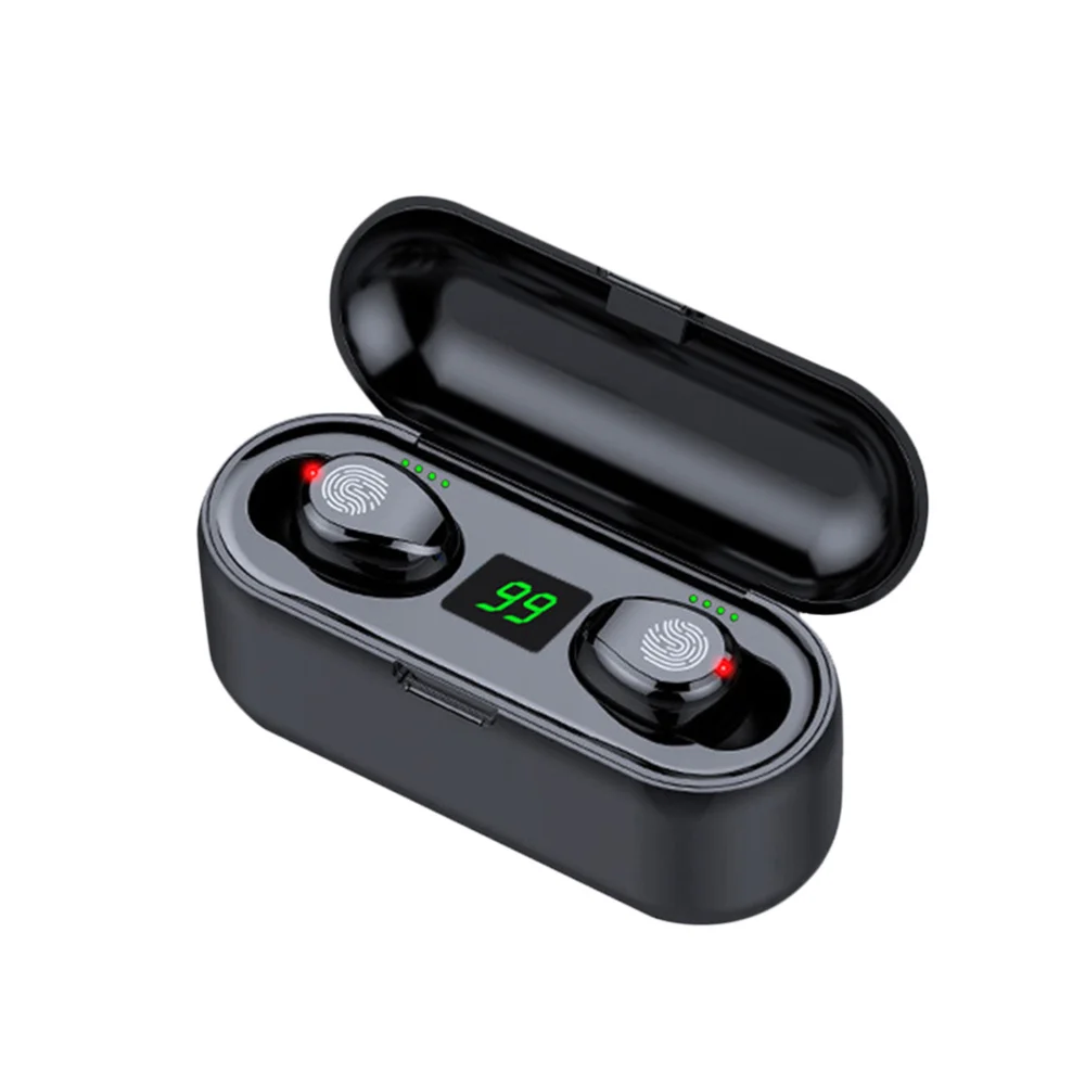 

1 Pair of Earphones Wireless Waterproof In-Ear V5.0 Earbuds with Charging Dock