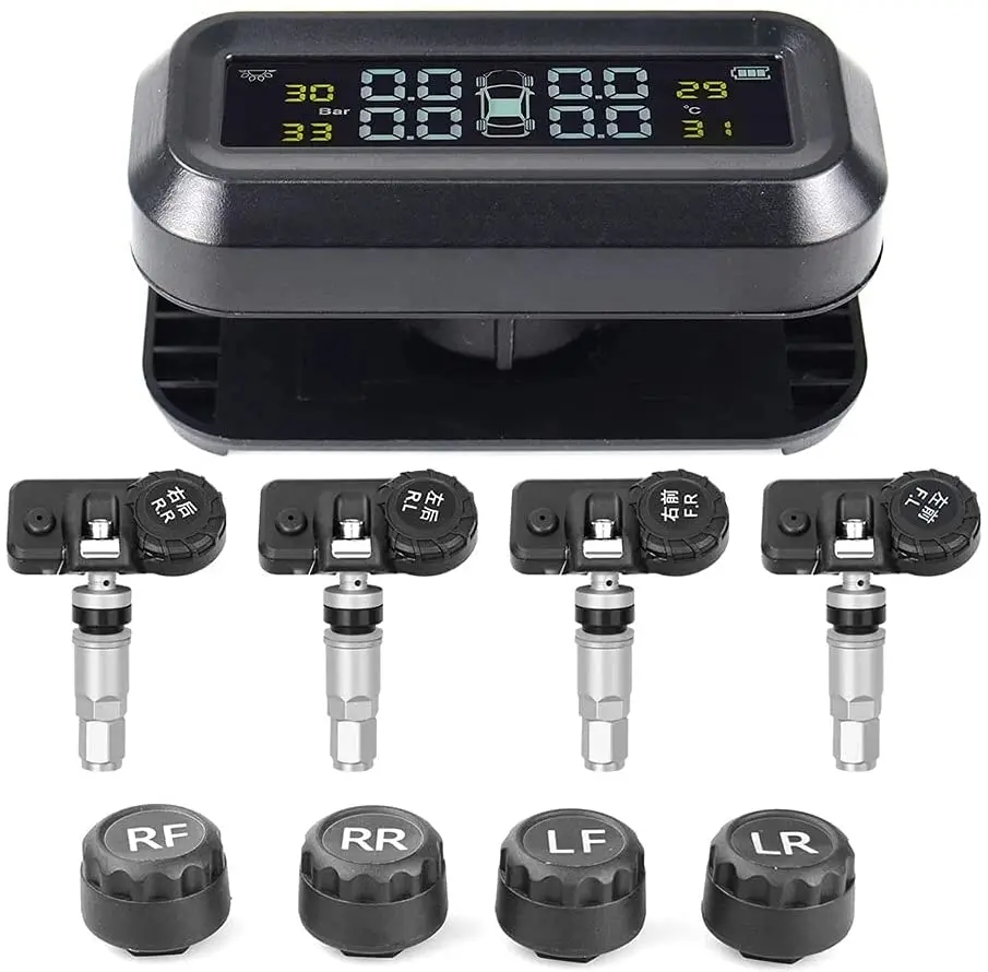 Universal Car TPMS Tire Pressure Monitoring System Solar Power Digital TMPS LCD Display Security Alarm Tire Pressure Sensor for car tire pressure monitor,car tire pressure sensor
