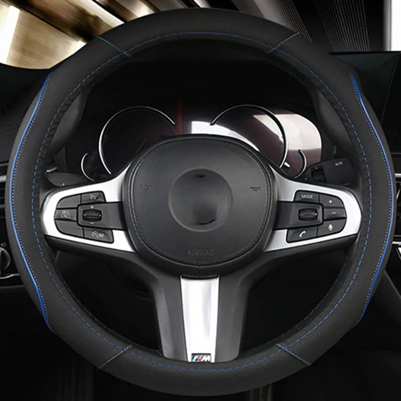 blue Красочный чехол на руль красивый/авто чехол на руль протектор Универсальный 38 см для автомобиля, грузовика, внедорожника и т. д. Прямая поставка с фабрики - Название цвета: blue
