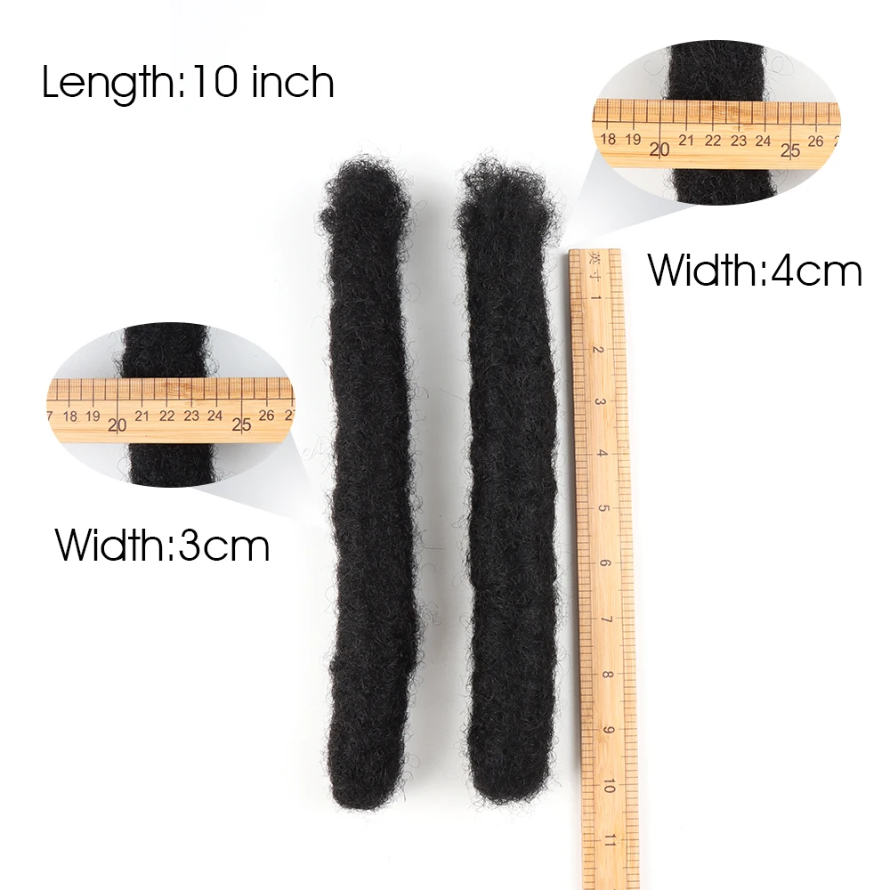 VAST Dreadlock Factory Price 3cm/4cm Human Hair Wick Locs Dreadlocks Freadlocks Extension Handmade