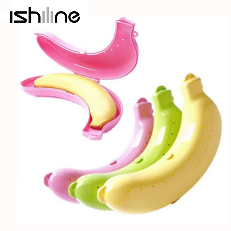 Cute 3 Colors Fruit Banana Protector Box Holder Case Lunch Container Storage nIJ