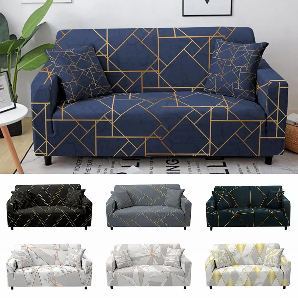 

Geometric Stripe Pattern Sofa Cover Slipcover for Home Living Room Sofa Couch Sectional Sofa Protective Cover 1/2/3/4 Seaters
