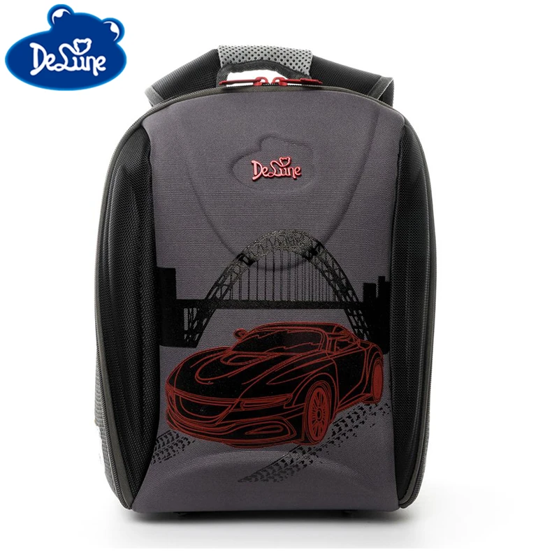 

Delune 7-109 School Bag 3D Race Car Style Children School Backpacks For Boys Cartoon Backpack Book Mochila Escolar