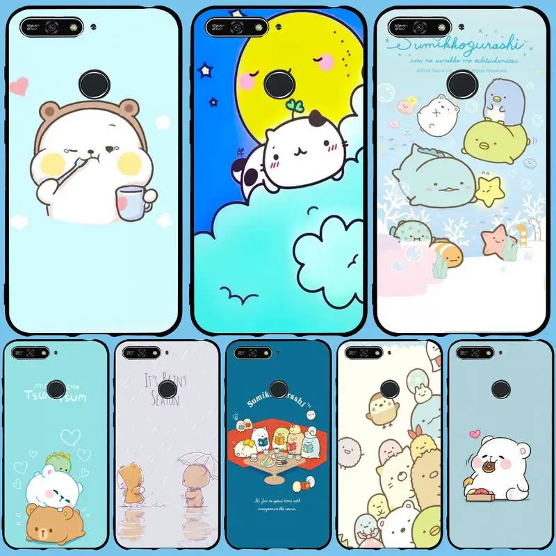 Milk Mocha Cartoon Rabbit Phone Case For Huawei Nova 2 I Plus 3 E 4 5 Pro 6 SE 5G Cove Fundas | Мобильные телефоны и