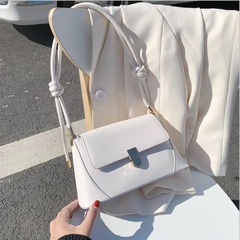 

Fashion White Sholder Bag Women Sac A Main 2020 Femme Summer Bag Shopper Bag Leather for Girls Single Shoulder Bag Korea Style