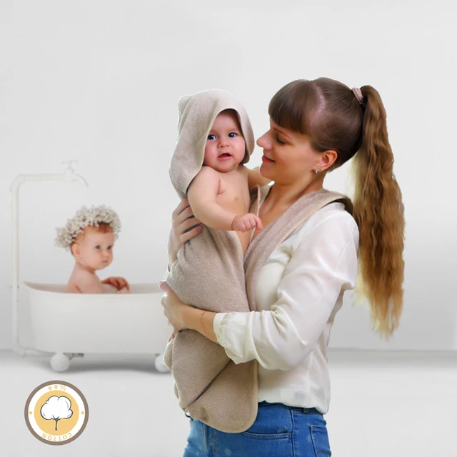 아기의 편안함과 따뜻함을 위한 부드럽고 다목적 아기 후드 수건