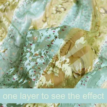 100 см* 110 см натуральный шелк Марля ткань цветочный Полосатый жаккардовый материал