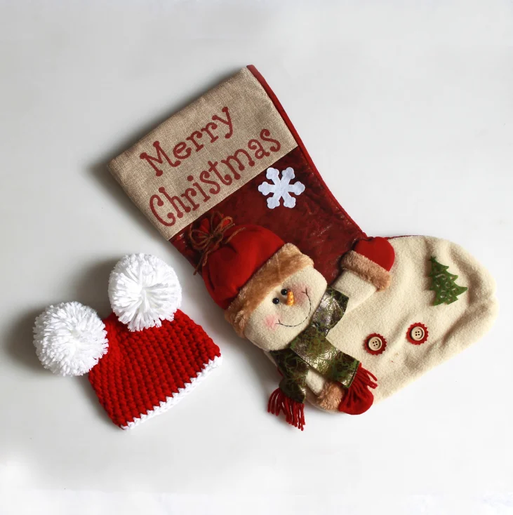Большие рождественские носки для новорожденных; реквизит для фотосъемки; Одежда для мальчиков и девочек; комплект с шапкой и комбинезоном; одежда для фотосессии; Jumsuit