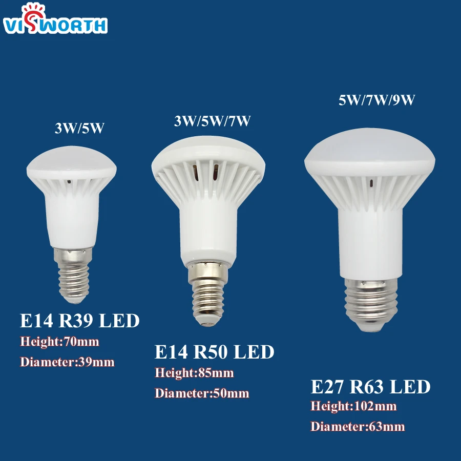 รูปสินค้า หลอดไฟ LED R50 สีขาวเย็น ประหยัดไฟ 3-20W