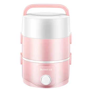 

Lunchbox Electric Three Layers of Plug-in Automatic Insulation Heating Mini Cooker Charge Rice Artifact Pot 1 Person 2