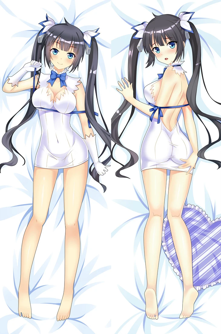 Синий Аниме дакимакура тело DanMachi 150x50 см 100x35 см наволочка чехол манга 1 - Цвет: Синий