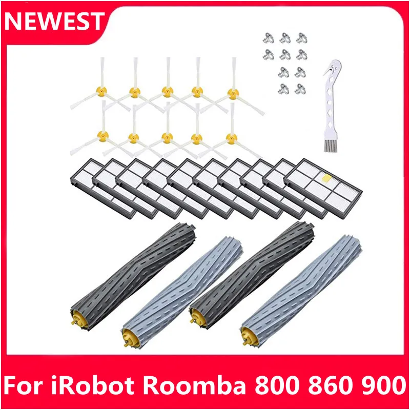 Боковая щетка фильтр НЕРА и роликовая для iRobot Roomba 800 860 870 880 890 900 960 аксессуары