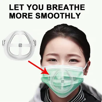 

1/3/5PCS 3D Mouth Mask Support Breathing Assist Help Mask Inner Cushion Bracket Food Grade Silicone Mask Holder Breathable