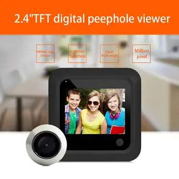 

2.4 inch LCD Screen Digital Door Camera Doorbell 160 Degree Angle Peephole Viewer Video Eye Door Doorbell Outdoor Door Bell