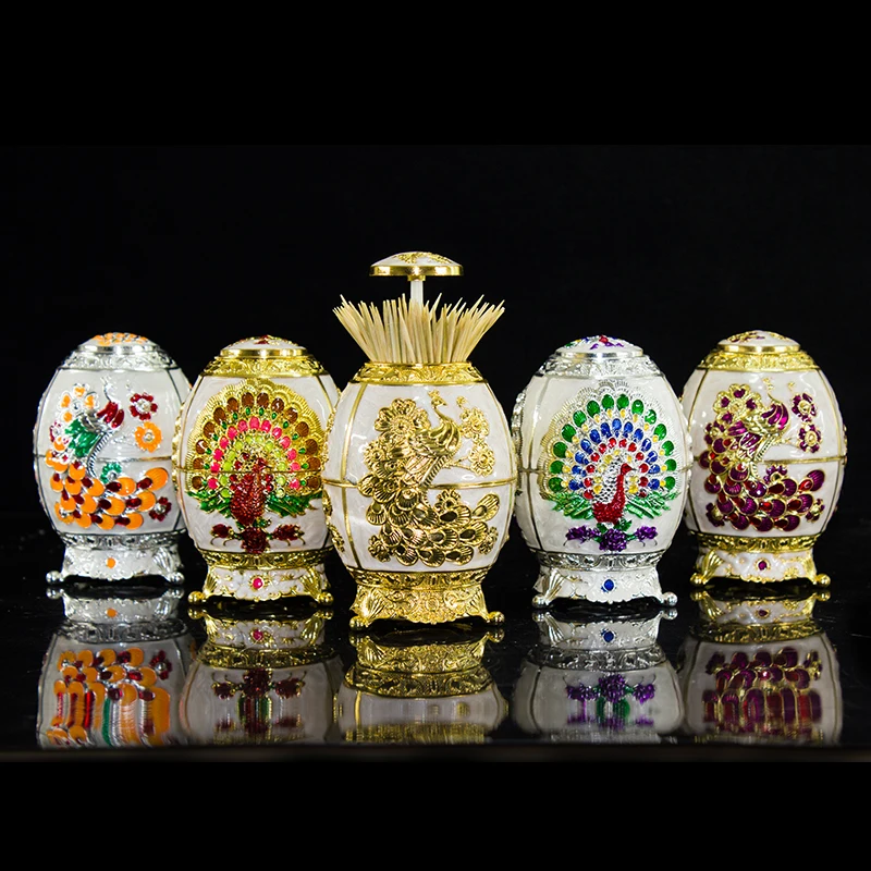 Toothpick box press type automatic pop-up creative high-end home restaurant storage portable personality toothpick holder | Дом и сад