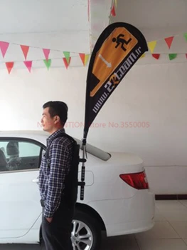 

High Quality 52X95cm Backpack Teardrop Flag/Walking billboard/Backpack Flag Banner/Backpack Flying
