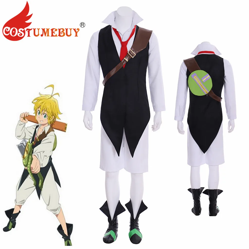 

The Seven Deadly Sins Cosplay Costume no Taizai Meliodas Dragon's Sin of Wrath Suit With Backpack Outfit L921