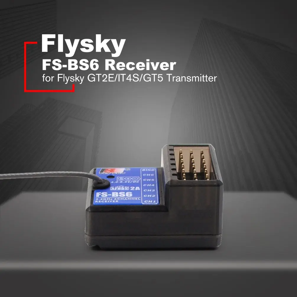 

Flysky FS-BS6 6CH Mini Receiver with Gyro Stabilization System for Flysky GT2E/IT4S/GT5 Transmitter RC Boat Car HOT!
