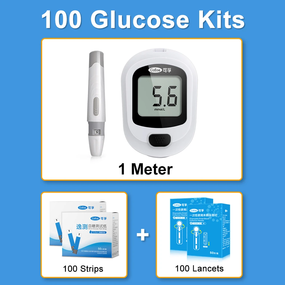 Cofoe Home Uric Acid Monitor With 50/100pcs Test Strips & Lancets For Gout  and High Uric Acid Detection Measure Uric Acid Meter