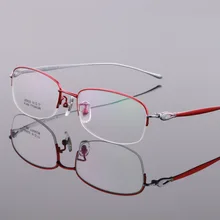 Мода Чистый титановый стеклянный каркас тонкая ножка Ретро близорукость качество ультра легкий es