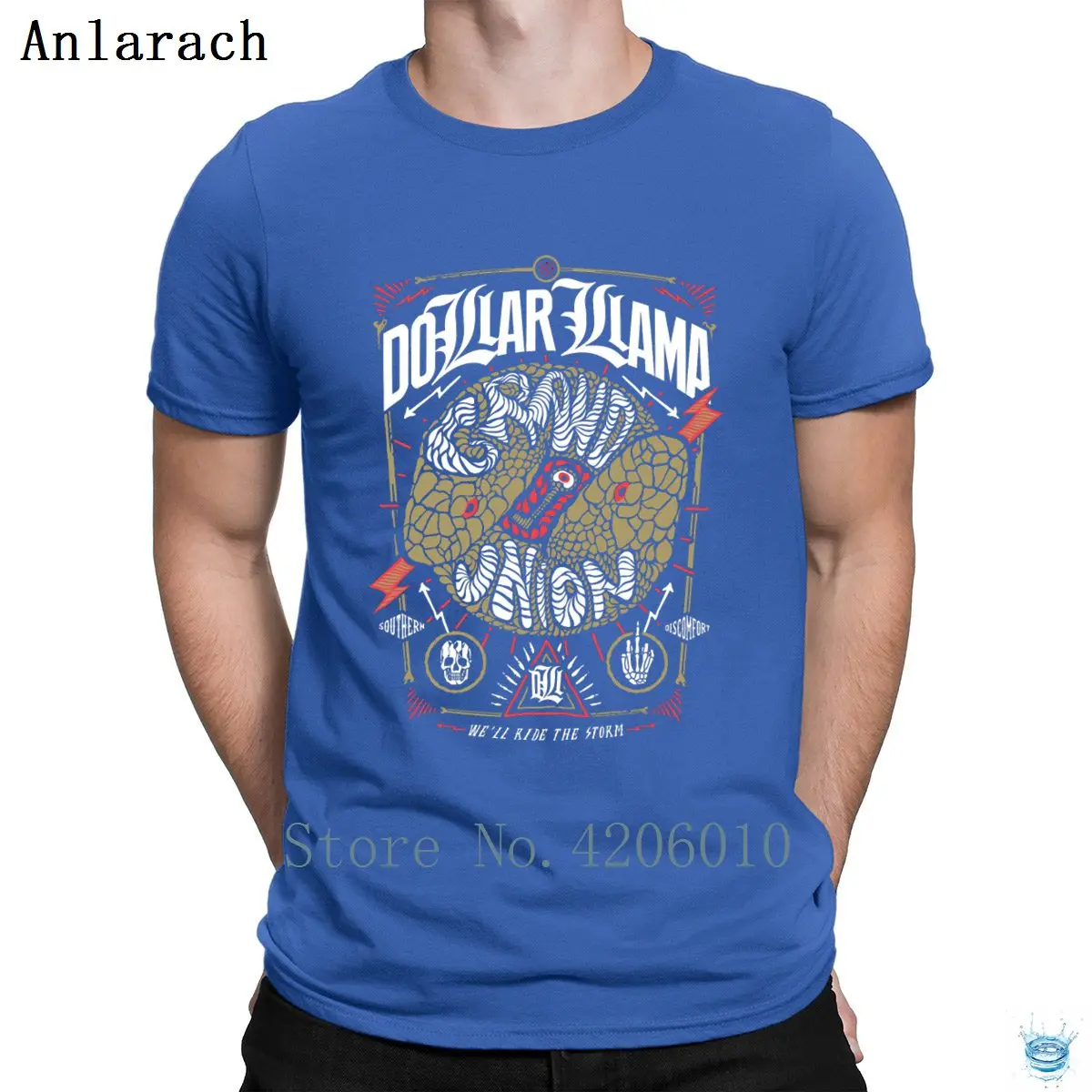 Royalblue Доллар лама Grand Union футболки новые большой сплошной цвет Мужская футболка Досуг Дизайн хлопок дешево - Цвет: Royalblue