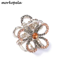 Morkopela Цветок Хрустальная заколка аксессуары для девочек маленькие когти для волос Краб горный хрусталь заколка для волос ювелирные изделия для женщин