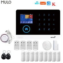 MULO – système d'alarme de sécurité Tuya, wi fi, GSM, anti cambriolage, pour maison et bureau, PG103, appel SMS, numérotation automatique, application, télécommande