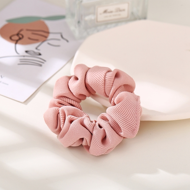 Silk Rainbow Scrunchies For Women Girls Gum Hair Tie 1PCS Hair Rope Rubber Bands Ponytail Hold Hair Accessories