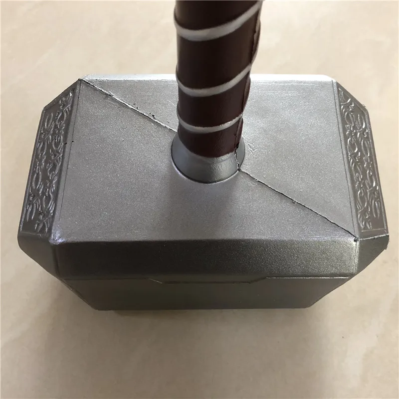 PU Material Thor Thunder Hammer Figure 1:1 Weapons Model Thor's Hammer Cosplay Kids Gift Movie Role Playing Toy 44cm